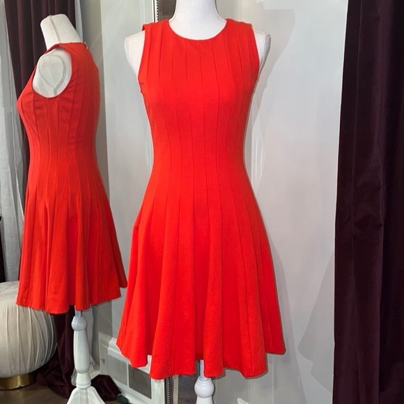 kate spade Dresses & Skirts - Kate Spade Red Ponte Fit and Flare Dress Size 4